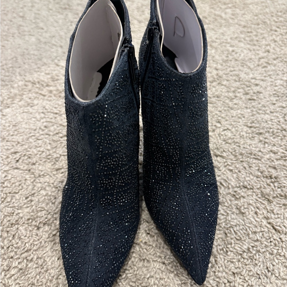Guess Black Sparkle Ankle Booties